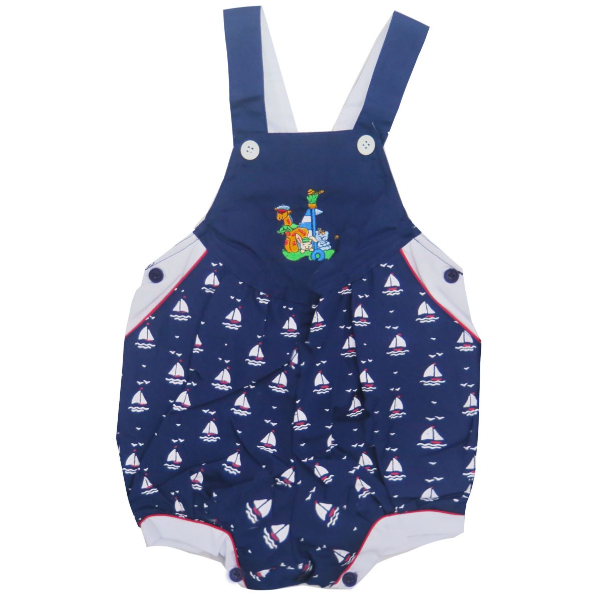 Jardinero estampado barcos