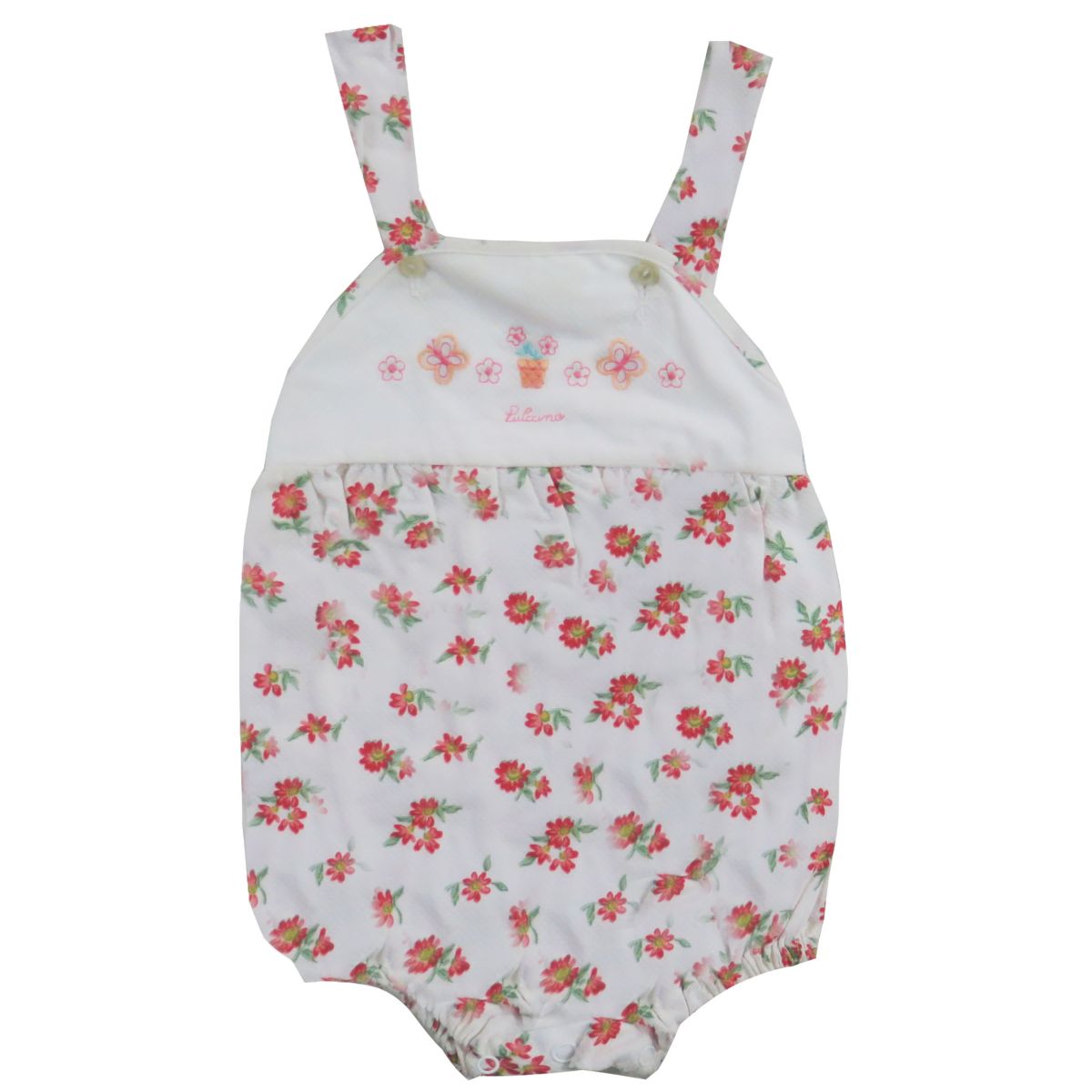 Enterito jardinero estampado flores