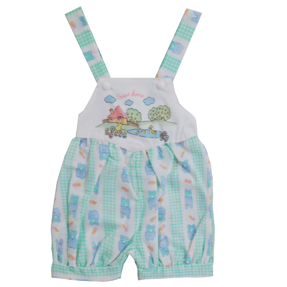 Jardinero corto estampado