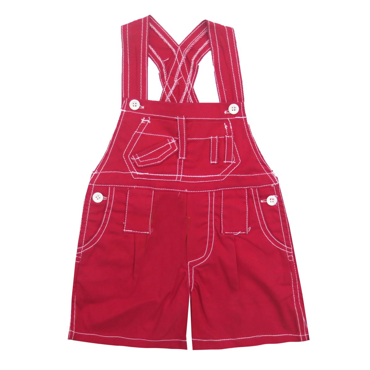 Jardinero color liso con costura a contratono