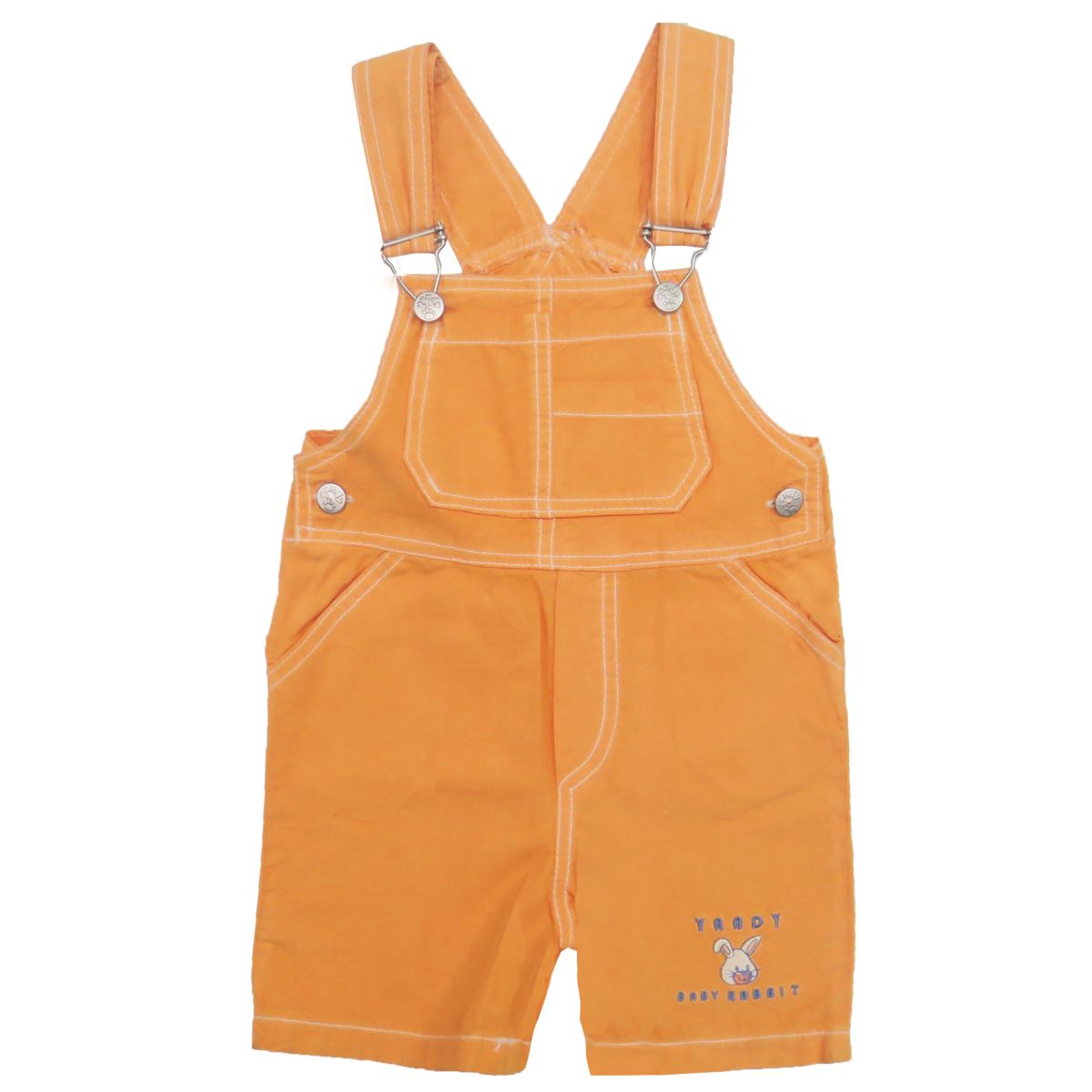 Jardinero naranja liso con bordado