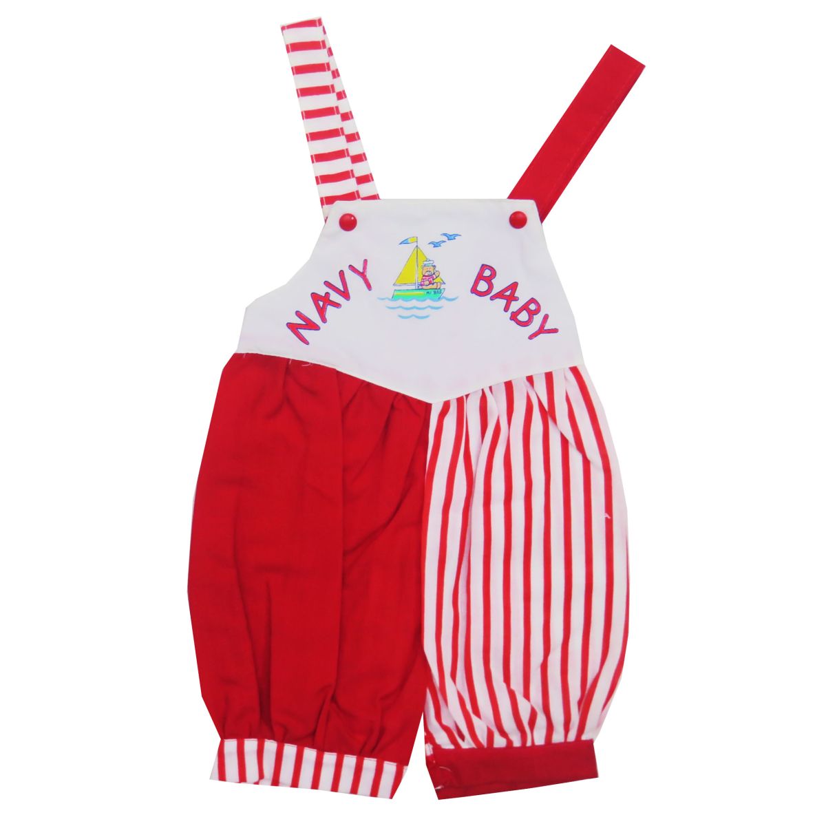 Jardinero estampado rayado