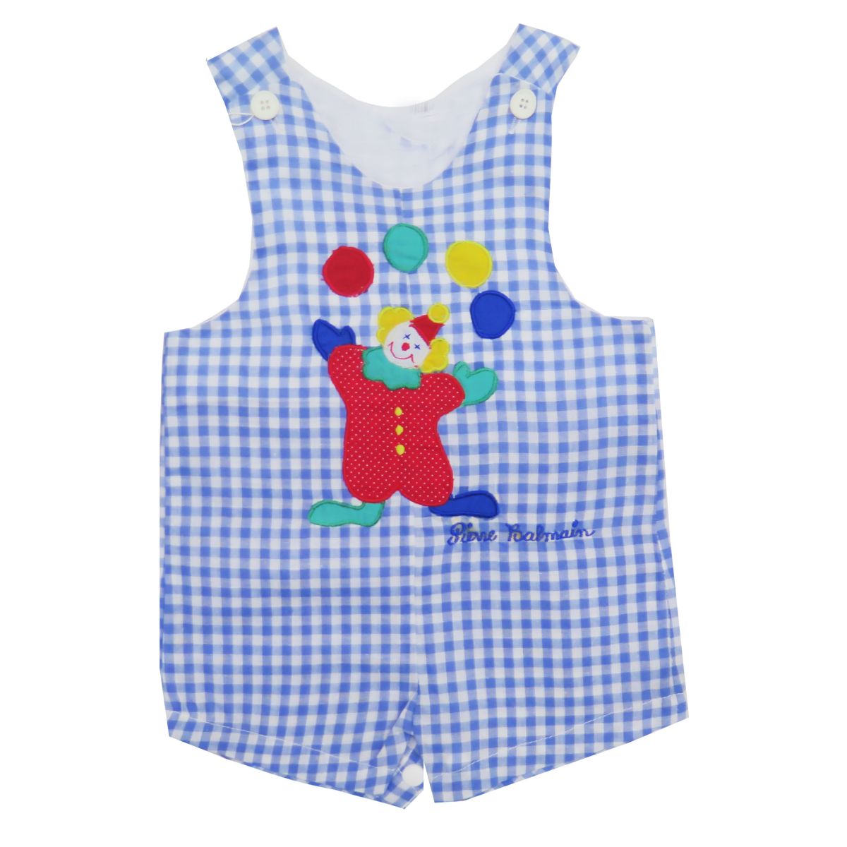 Jardinero cuadrille con payaso bordado