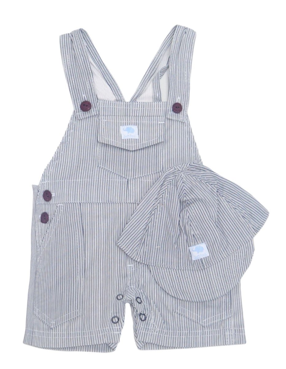 Jardinero rayado con gorro cap