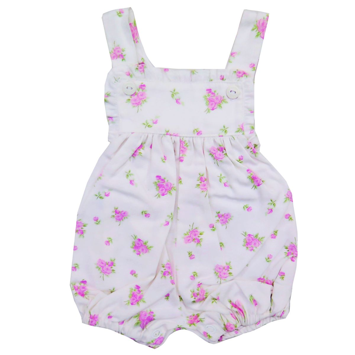 Enterito con volados y flores estampadas