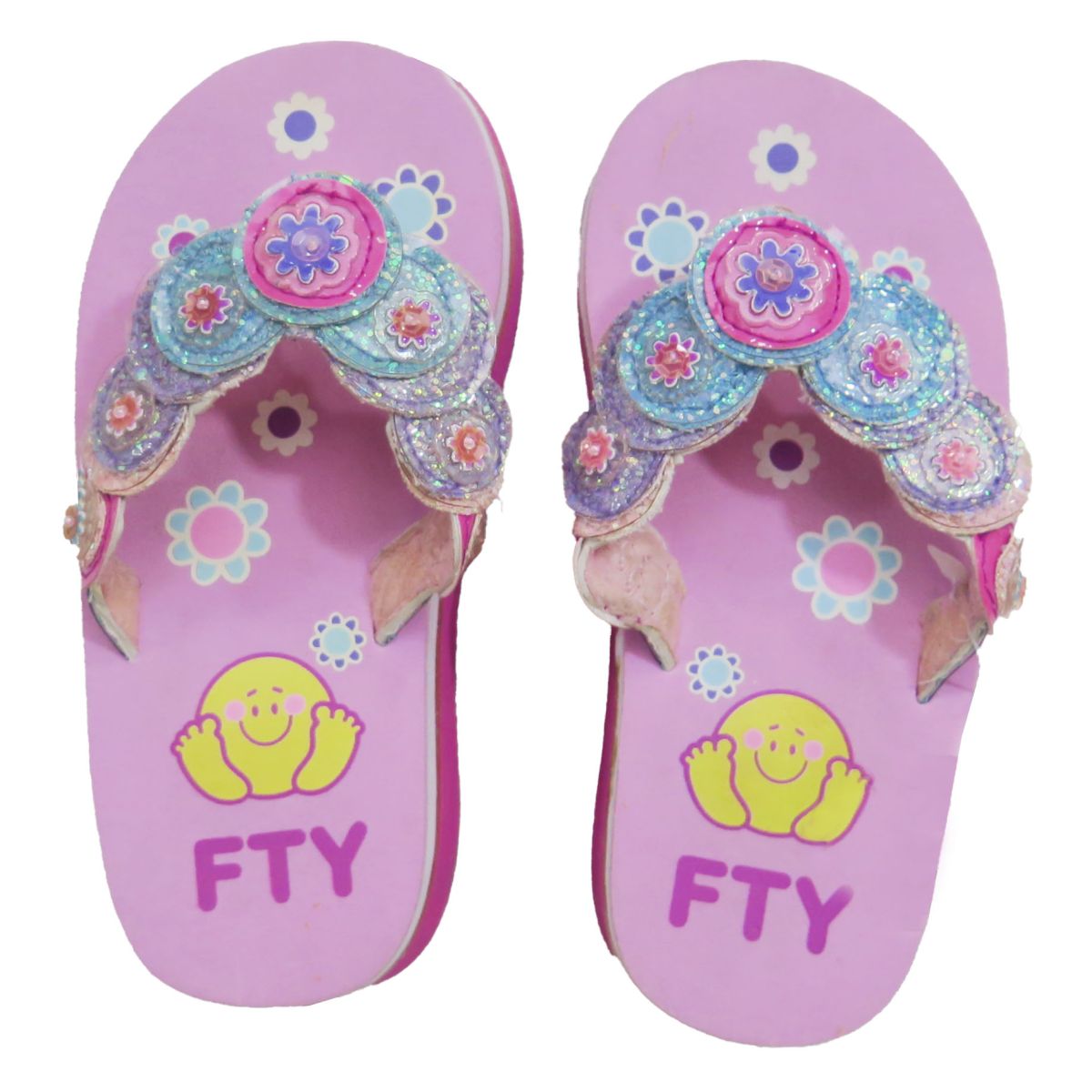 Ojotas Barbie con base alta y circulos brillosos