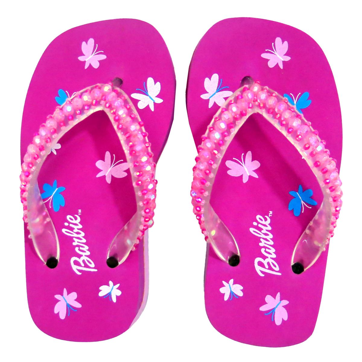 Ojotas Barbie con base alta y piedras