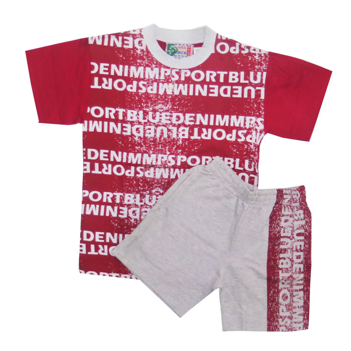 Conjunto de remera manga corta y short estampado