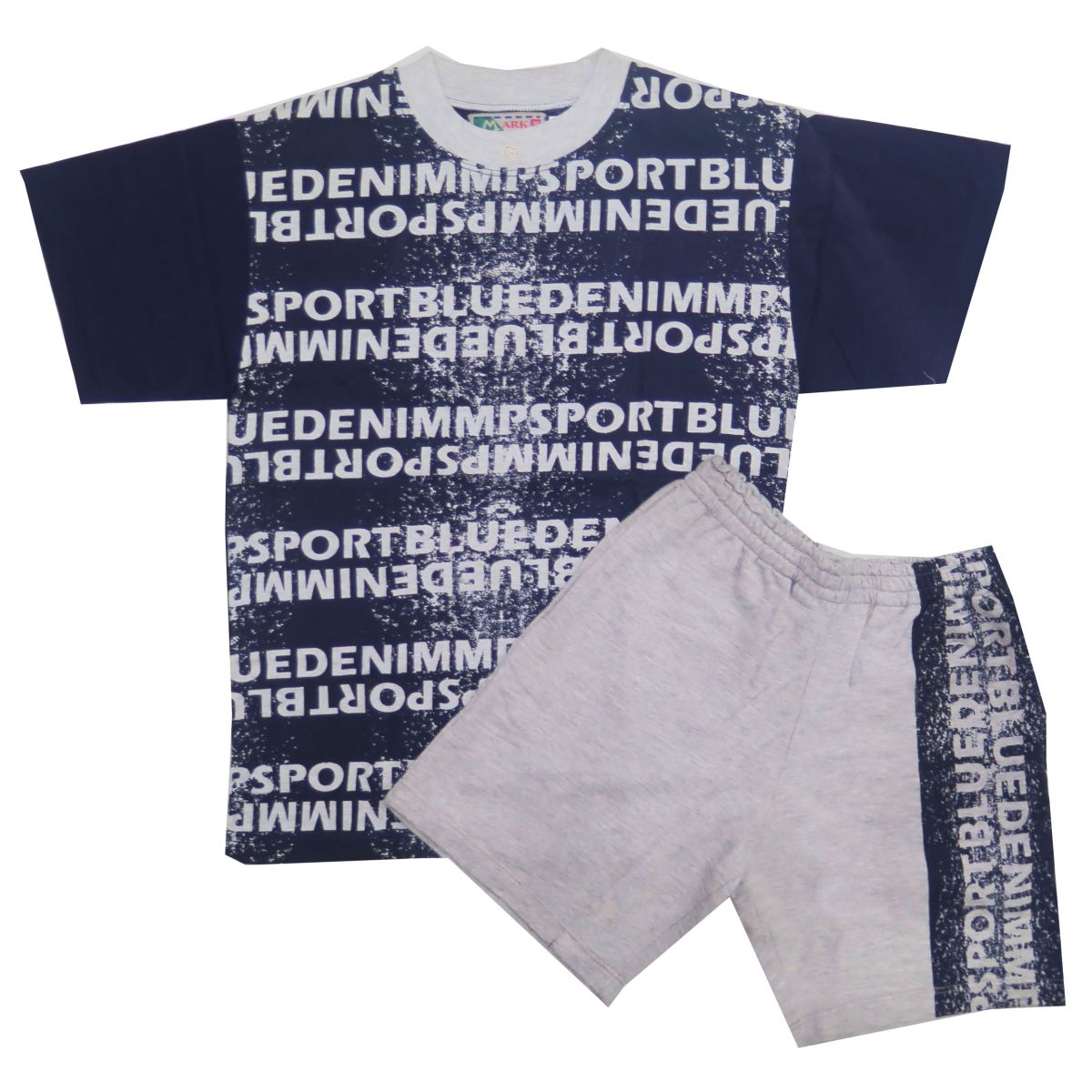 Conjunto de remera manga corta y short estampado