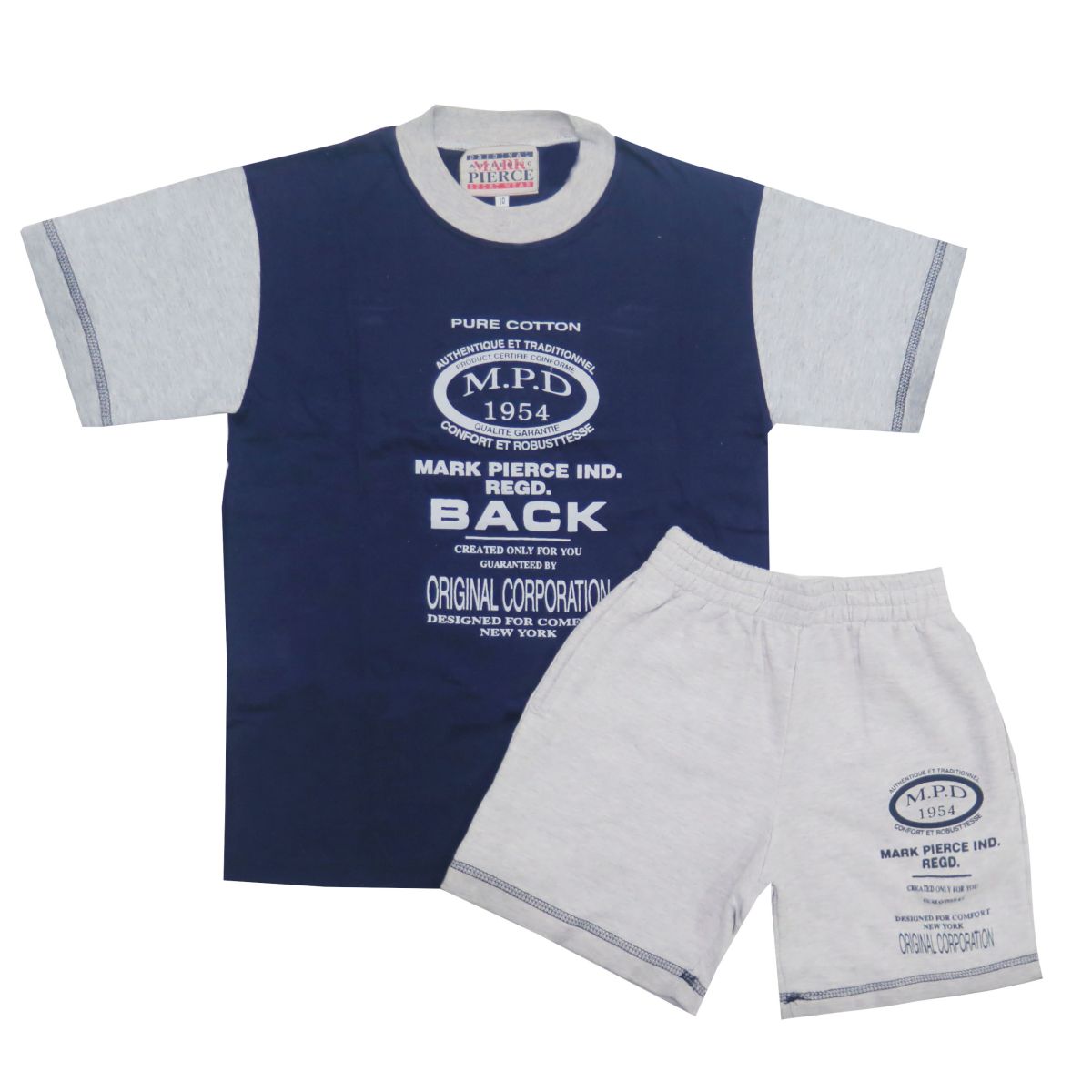 Conjunto de remera manga corta con short