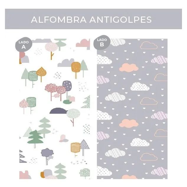 Alfombra Antigolpes Plegable Infantil Reversible 180Cm X 160Cm