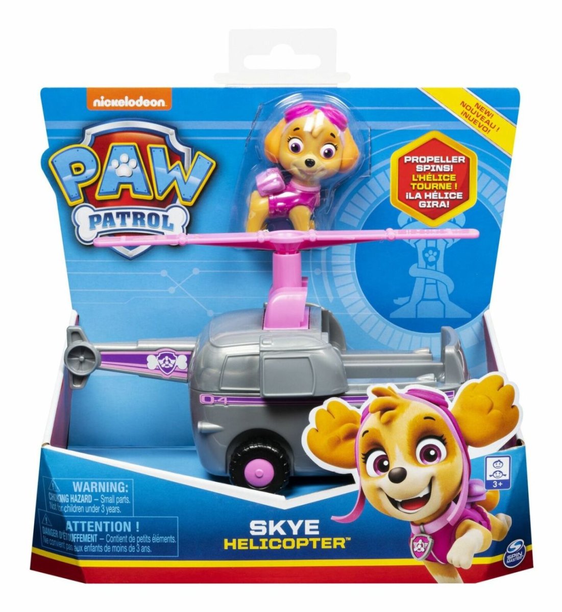 Paw Patrol Muñeco Skye Con Vehiculo Helicoptero - Figura
