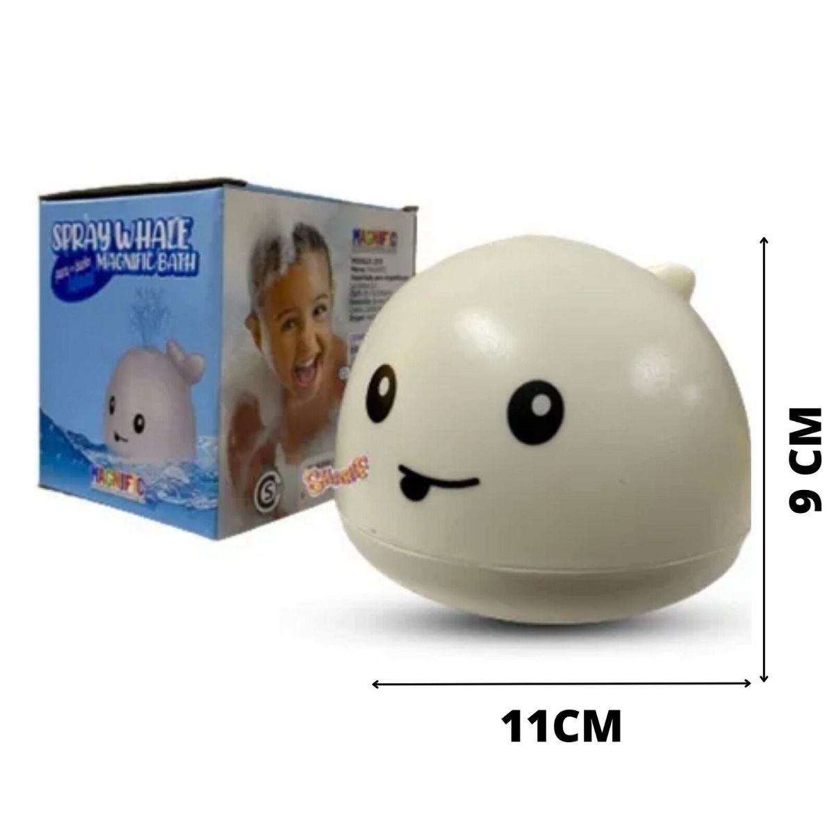 Ballena Lanza Agua Con Luz - Spray Whalf Magnific Bath
