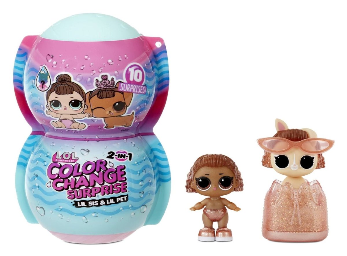 Muñeca Lol Surprise - Color Change Surprise - Lil Sis & Lil Pet  - 2 en 1