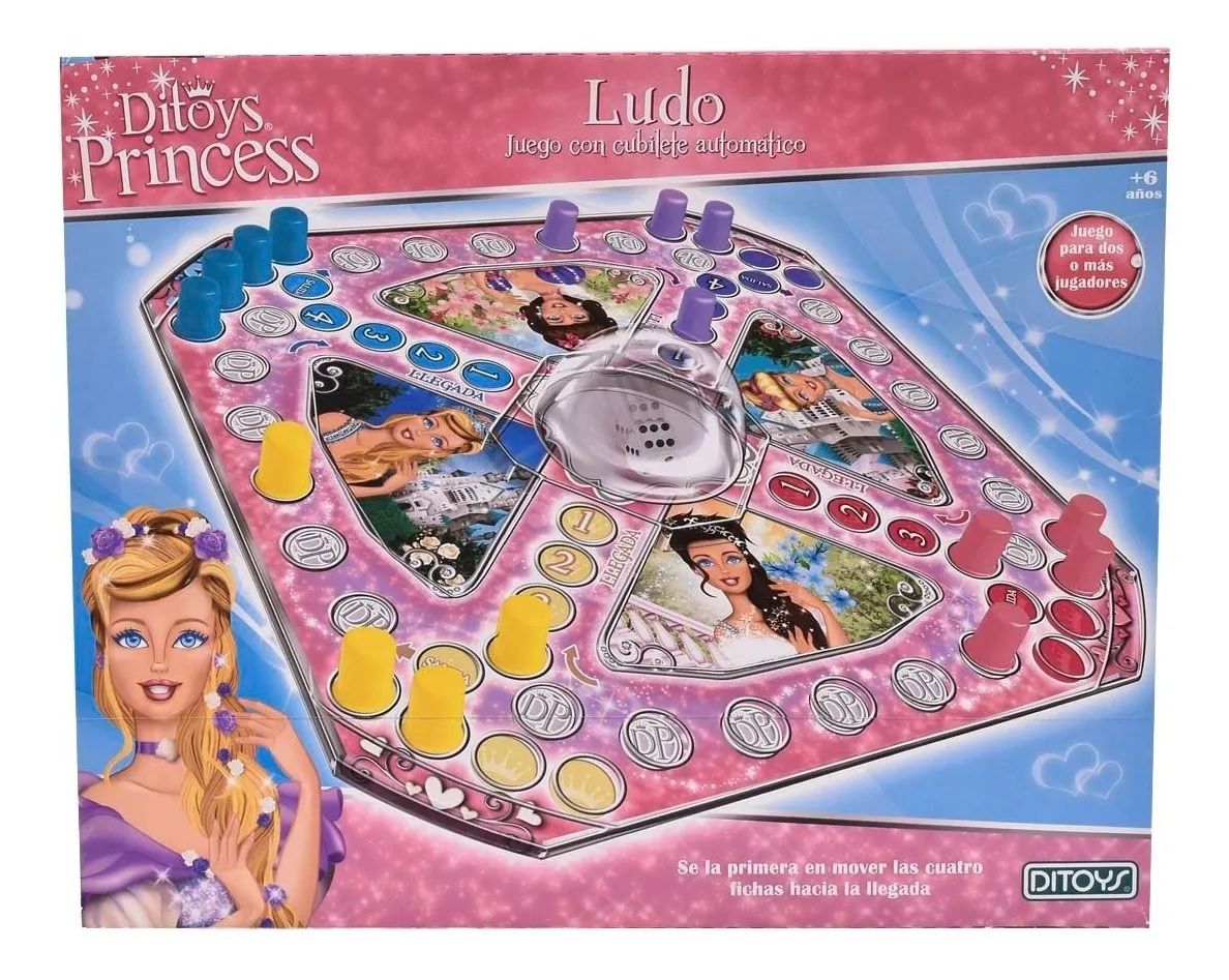 Ludo Princesas - Juego Con Cubilete Automatico