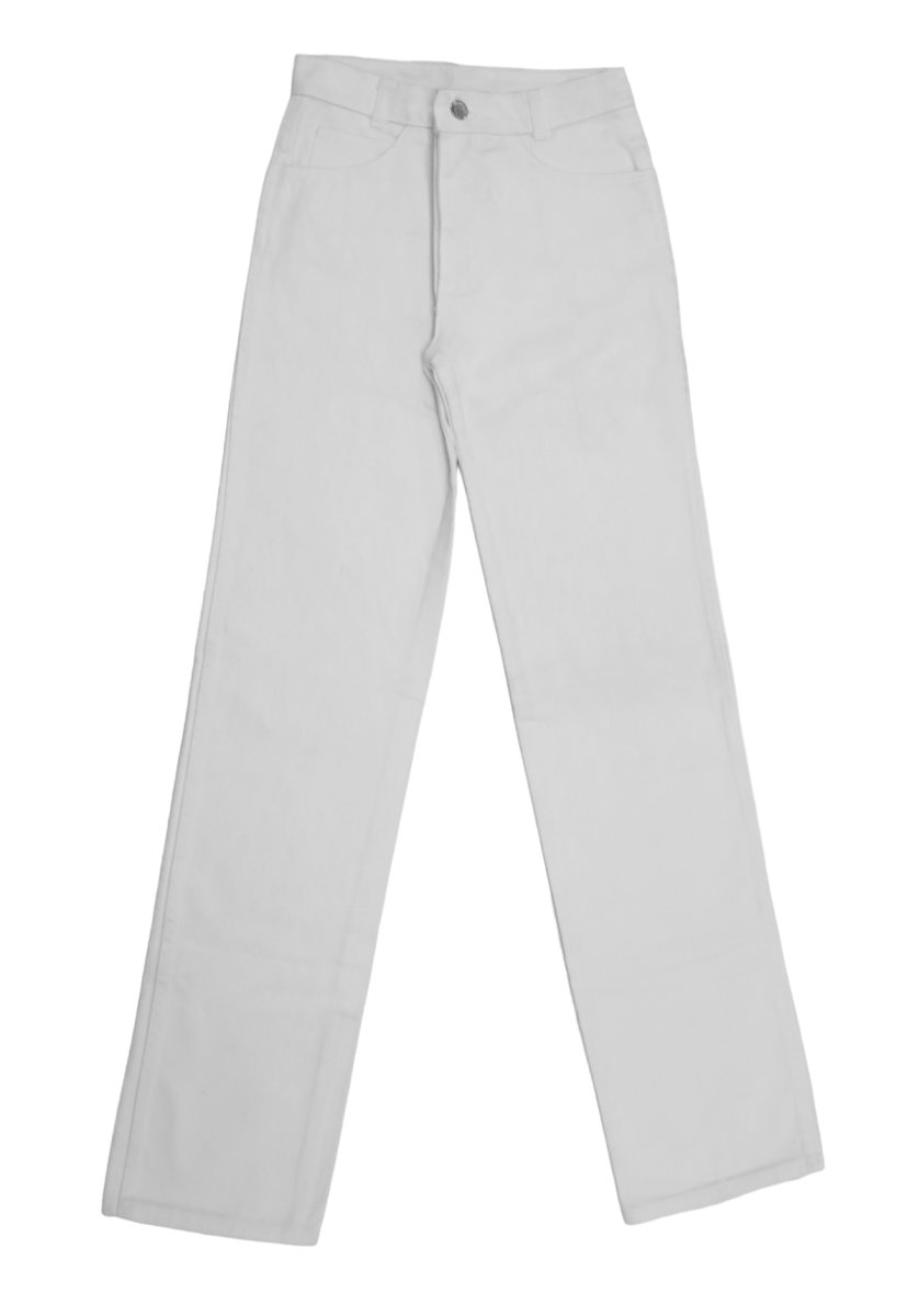 Pantalon De Gabardina Con Cintura Elastizada