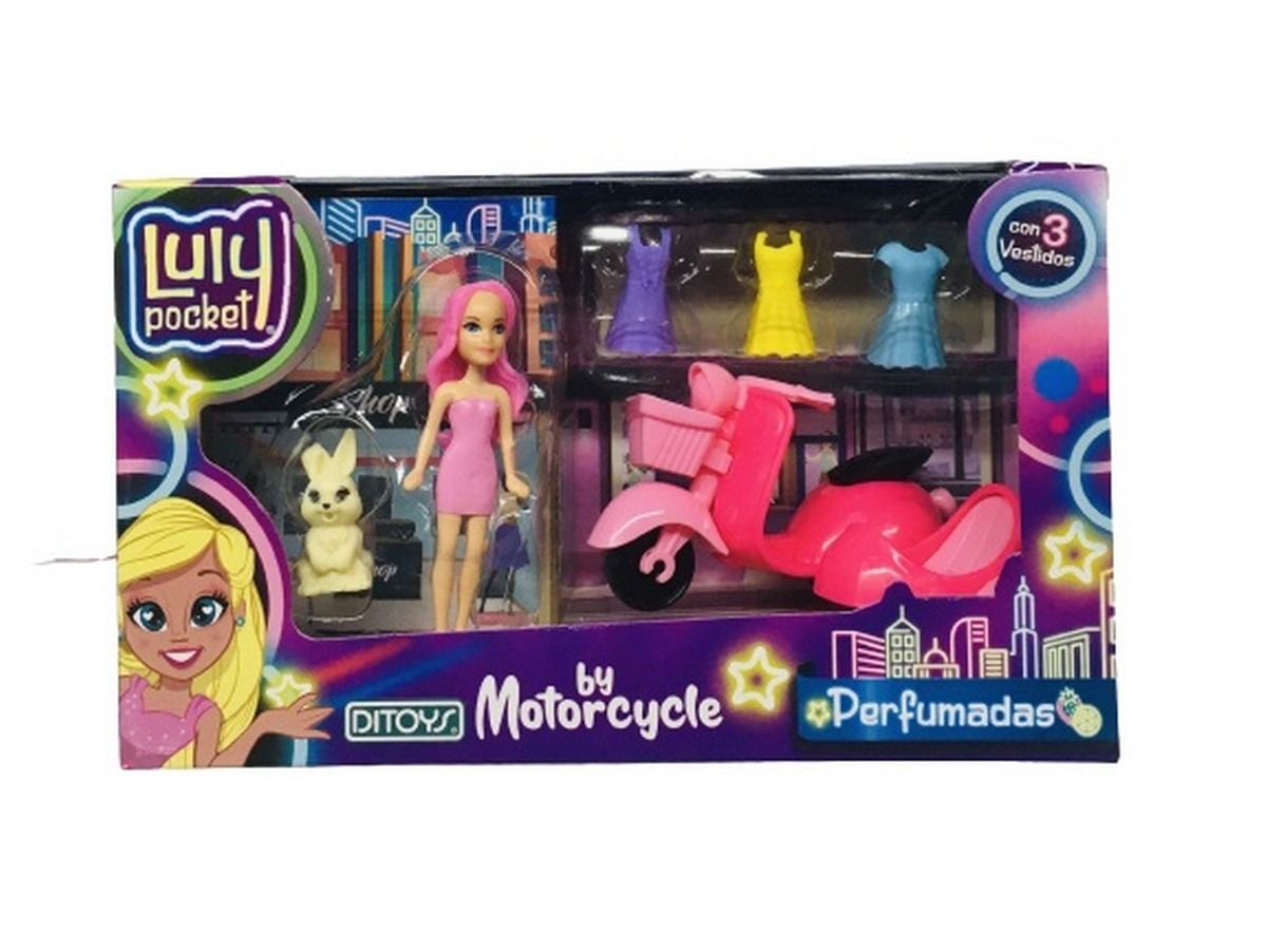 Luly Pocket Perfumadas - Muñeca Con Motocicleta