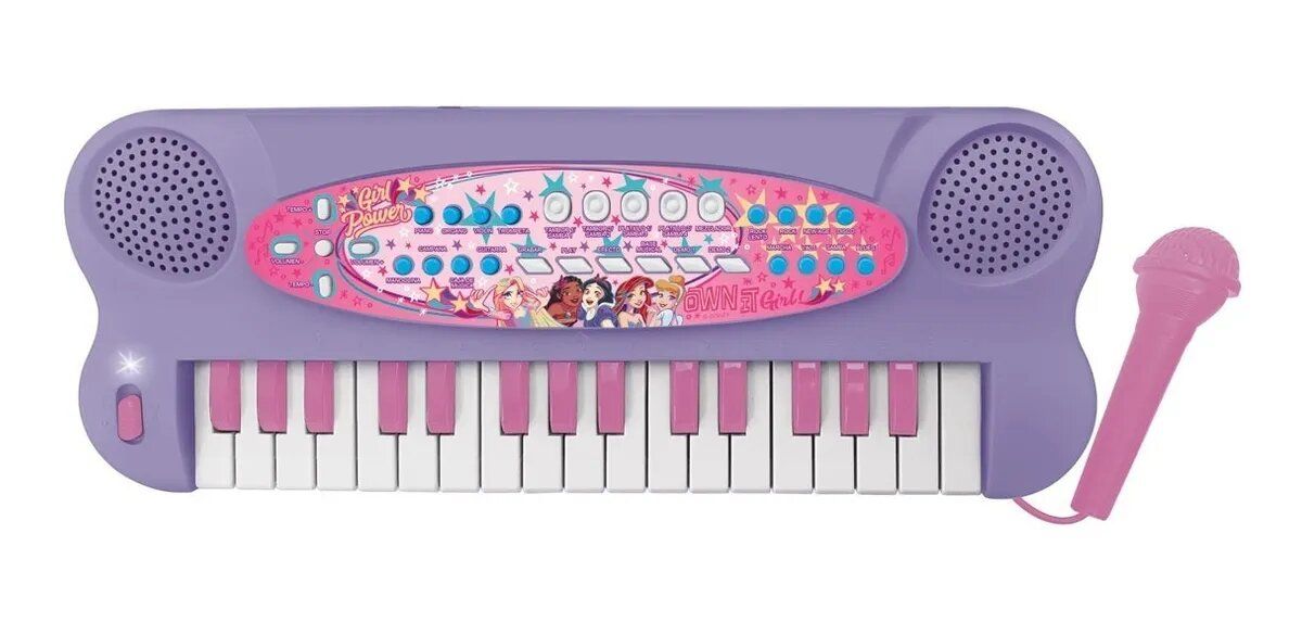 Piano Organo Disney Princesas - Incluye Microfono - Melodias Pregrabadas