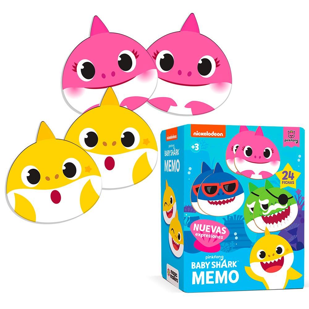 Juego De Memoria Baby Shark - 24 Fichas