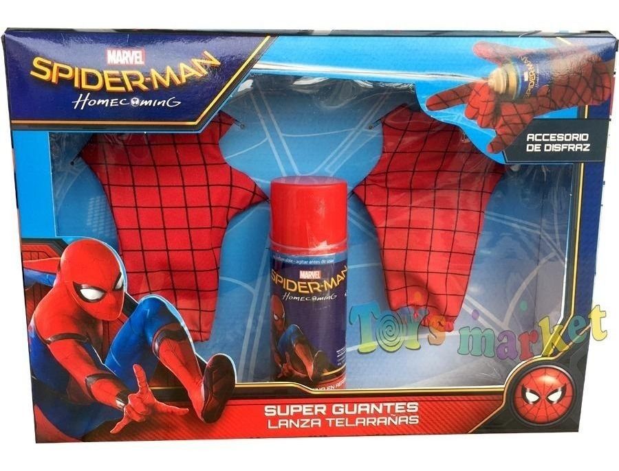 Super Guantes Lanza Telarañas Hombre Araña Spiderman - Con Bolsillo Porta Aerosol