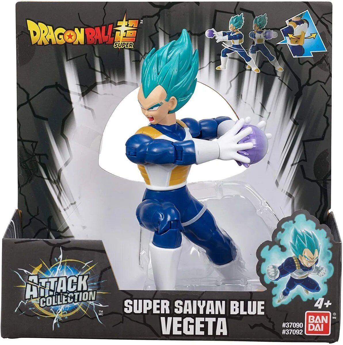 Muñeco Articulado Super Saiyan Blue Vegeta - Attack Collection - Dragon Ball