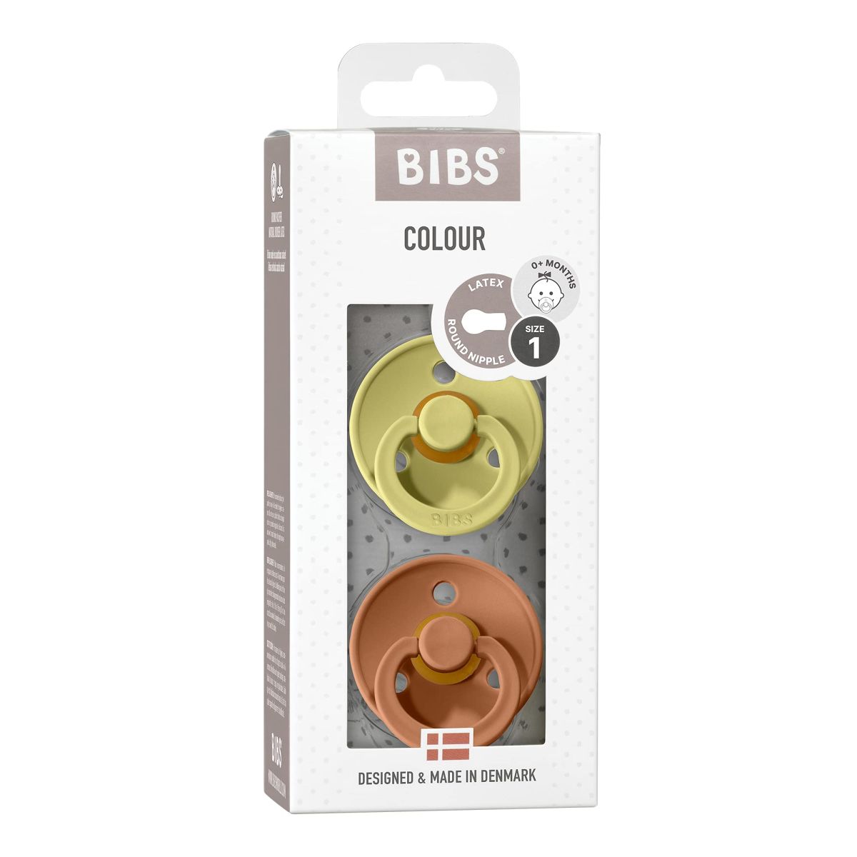 Chupete Bibs Colour Collection x 2 - Meadow / Earth  - Tetina De Caucho Natural - Latex - 0 - 6 Meses
