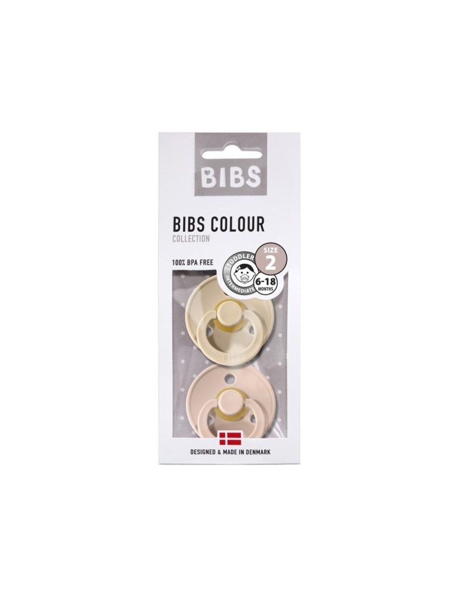 Chupete Bibs Colour Pacifier x 2 - Vanilla / Blush - Tetina De Caucho Natural - Latex - 6 - 18 Meses