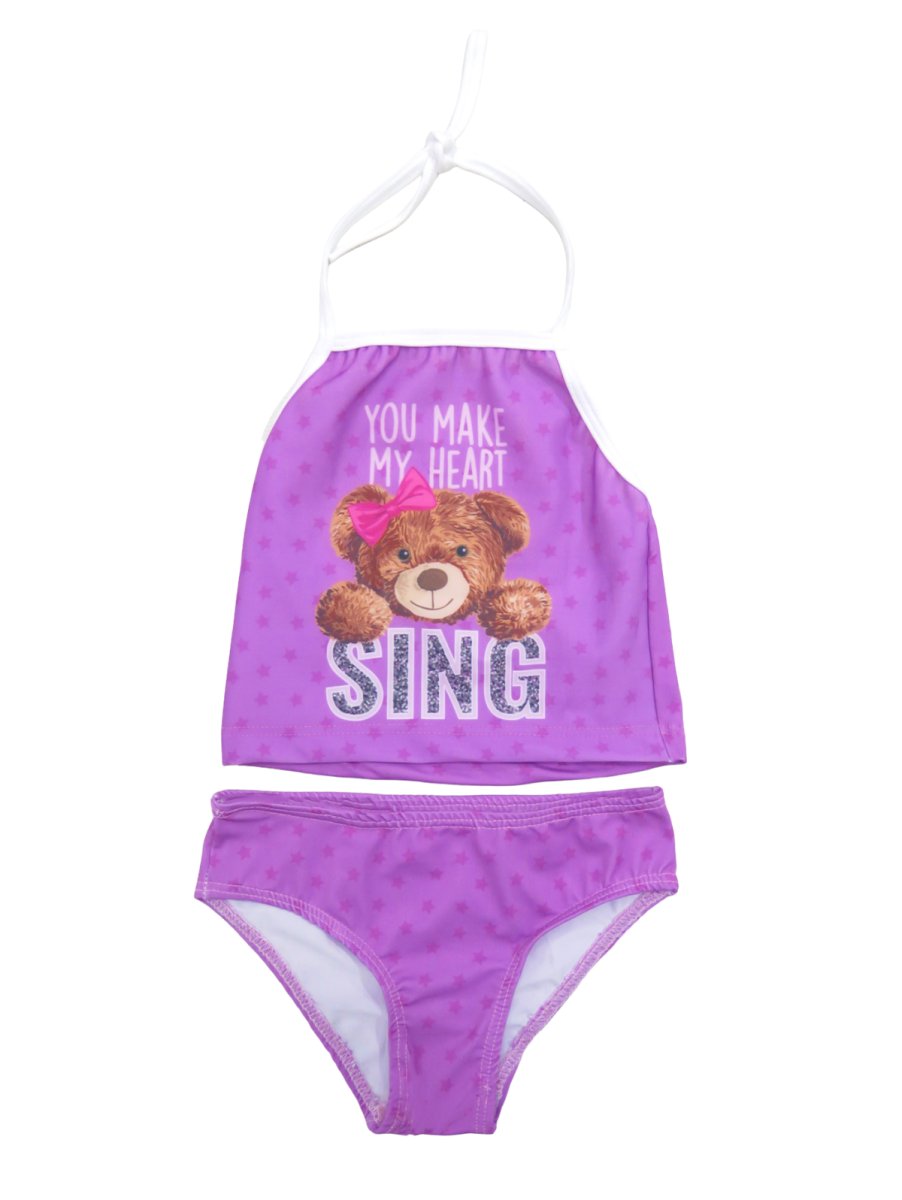 Traje De Baño - Malla - Dos Piezas - Musculosa Y Bombacha Con Estampa