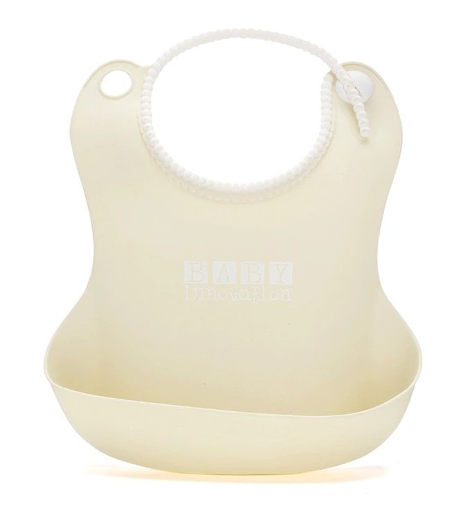 Babero de Silicona Con Cuello Ajustable y Bolsillo