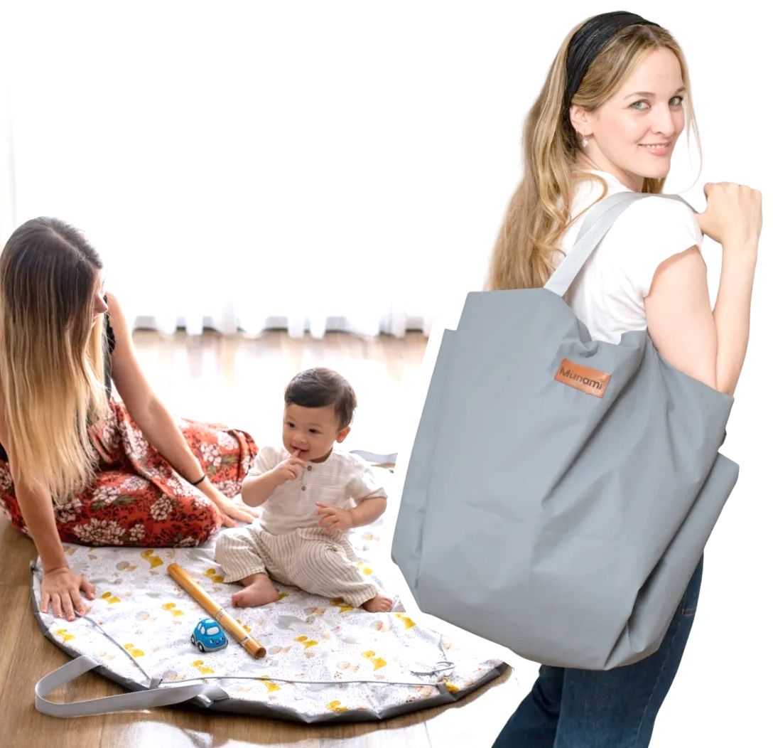 Manta Alfombra Para Jugar - Convertible en Bolso - Porta Juguetes 2 en 1 Playmat