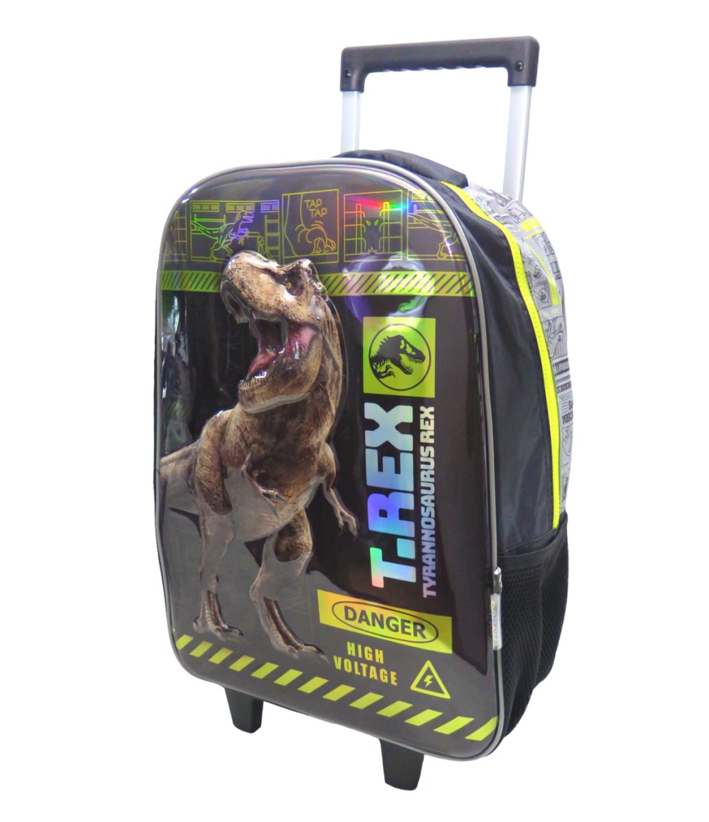 Mochila Con Carro Jurassic World - Frente Semi Rigido Relieve 3D