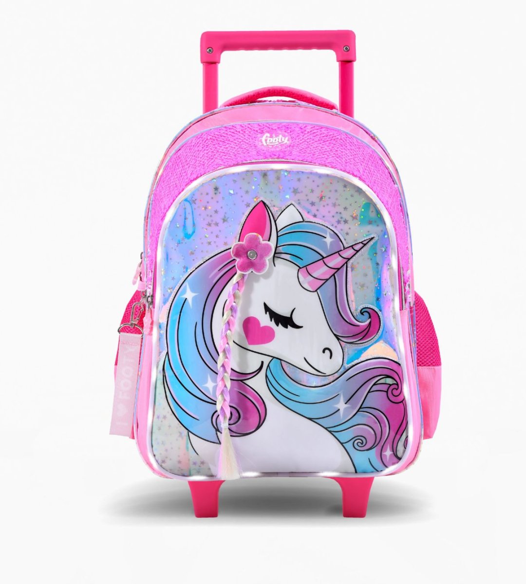 Mochila Con Carro Unicornio Con Lentejuelas Y Luz