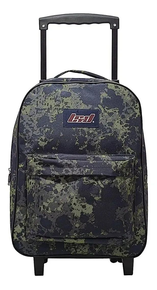 Mochila Con Carro Estampada Con Bolsillo Frontal