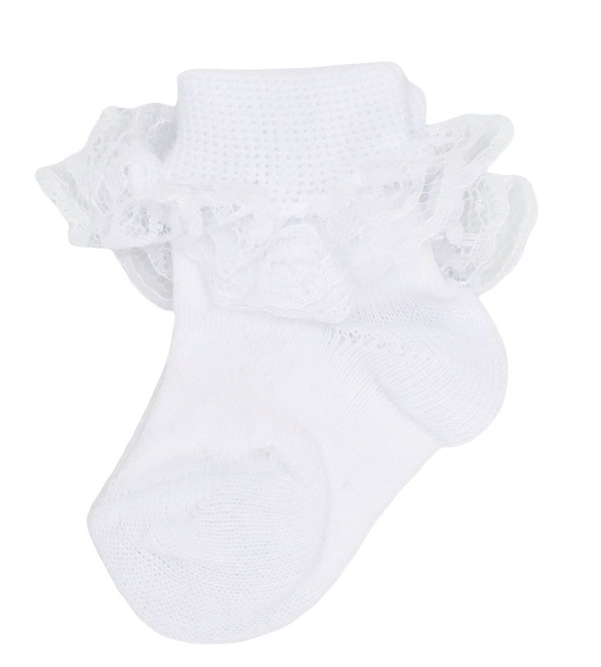 Soquete De Algodon Con Puntilla