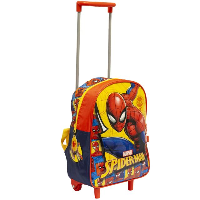 Mochila Con Carro Jardin Spiderman - Hombre Araña - 12 Pulgadas