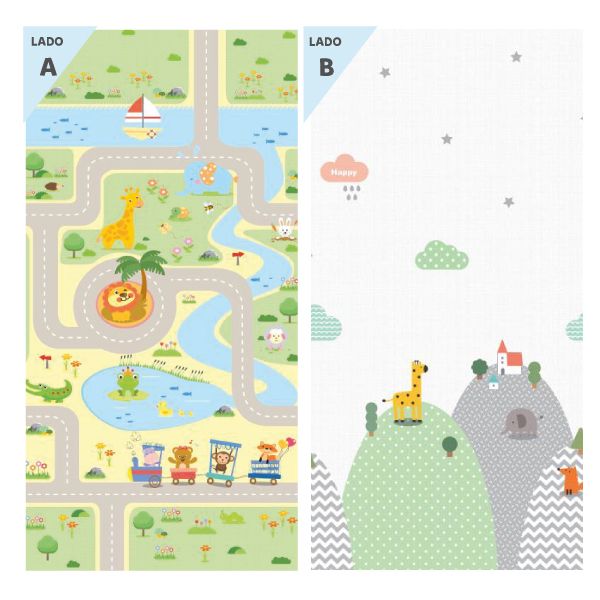 Alfombra Antigolpes Plegable Infantil Reversible 180Cm X 160Cm