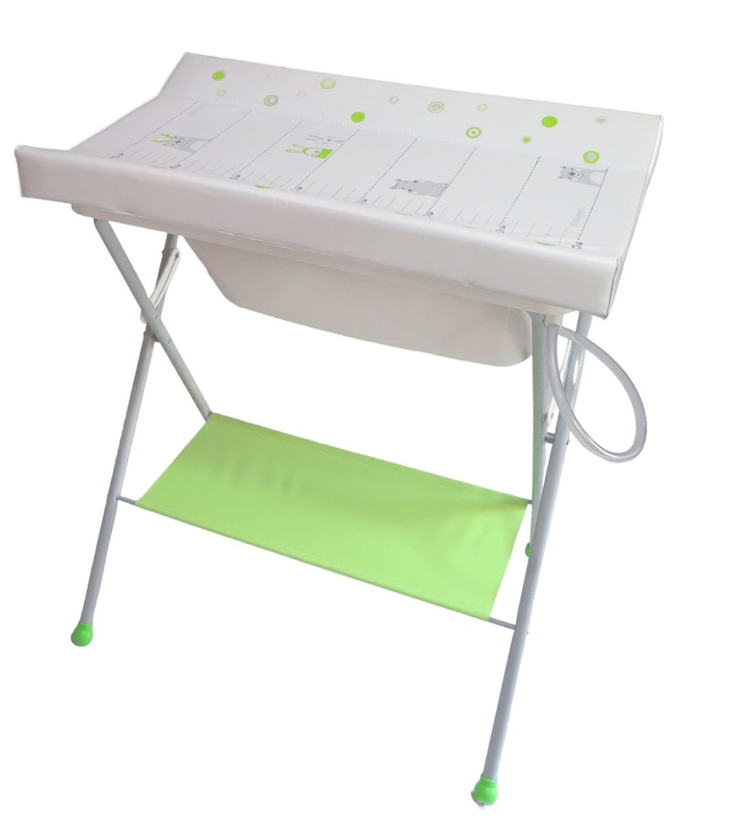 Catre De Baño "Sofi" Plus, Cambiador Anatomico, Bacha Rígida - Patas Rectas
