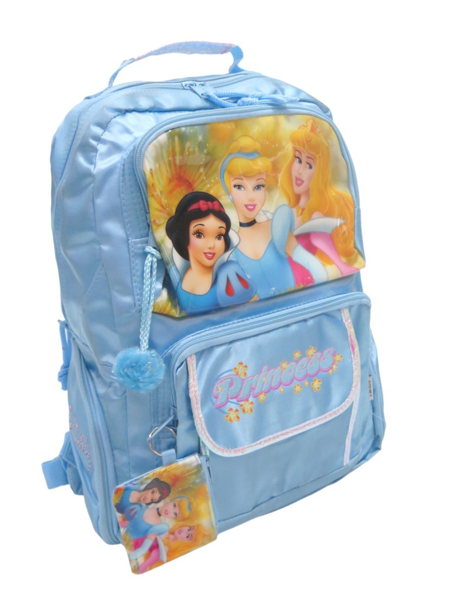 Mochila Princesa Espalda Princesas con bolsillos al frente y monedero