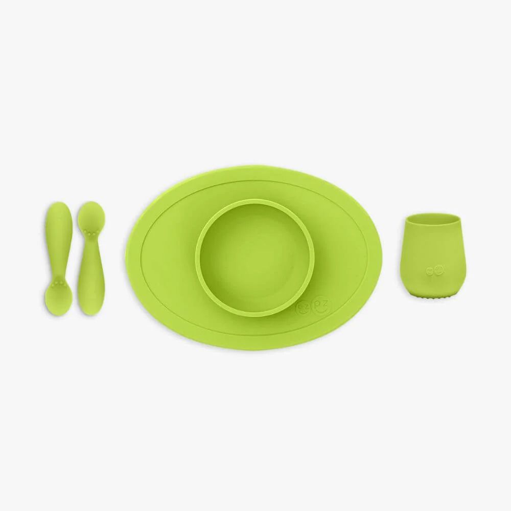 Bowl De Silicona + Tenedor + Cuchara + Vaso - First Foods Set - 6M+