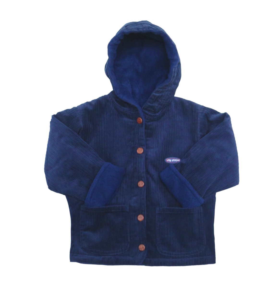 Campera Abrigo Corderoy Forrado En Polar Reversible Con Capucha