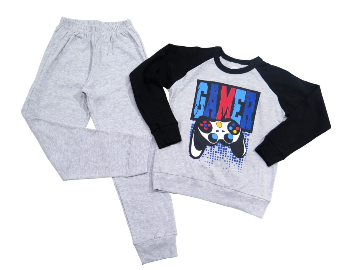 Pijama Interlock Manga Larga Estampado Gamer Varon