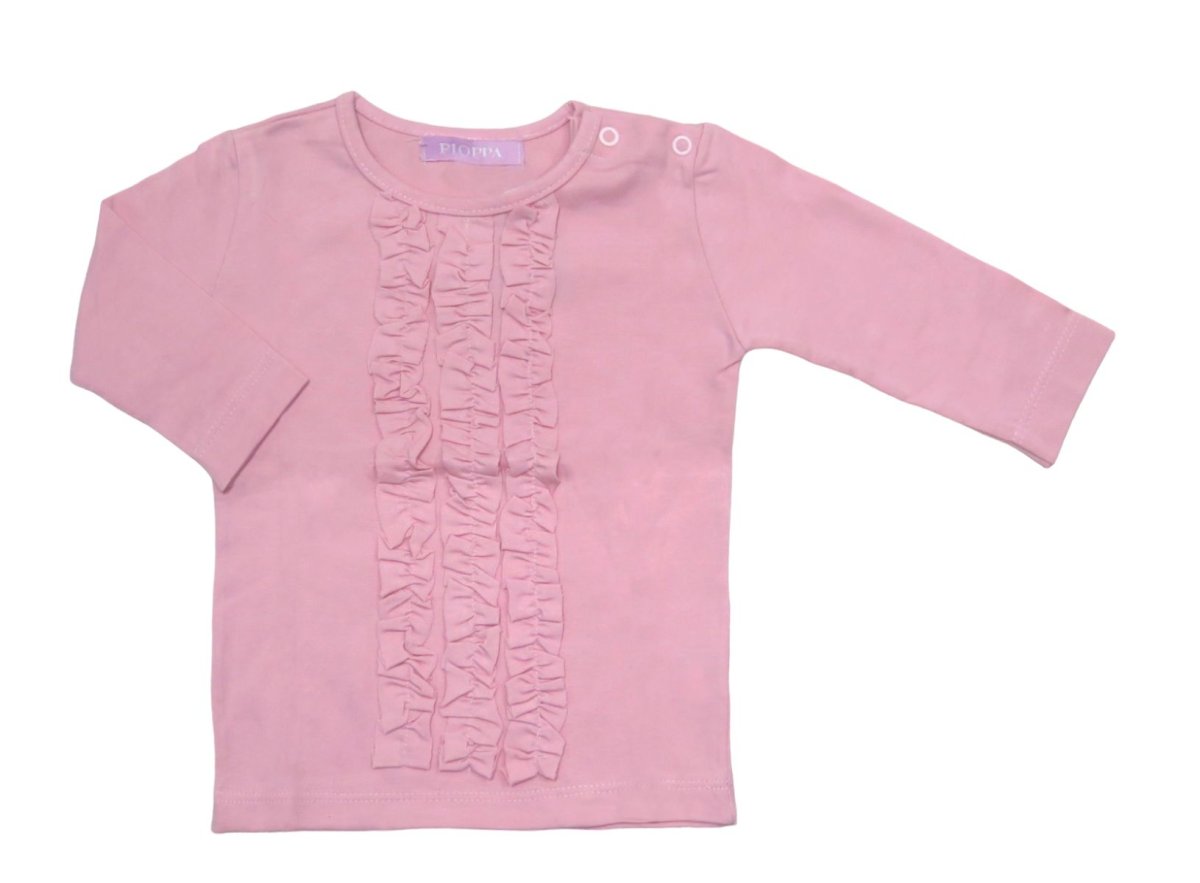 Pioppa Remera Manga Larga con Volados Verticales