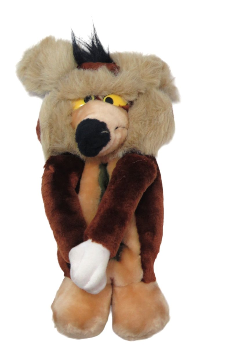 Pantufla Peluche Personaje Coyote con base antideslizante