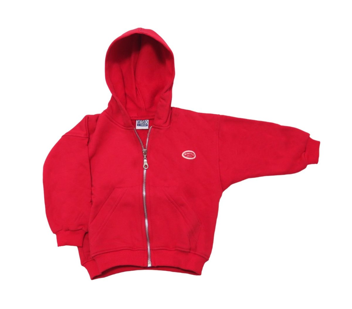 Campera de Algodon Frizado Con Capucha y Cintura Lisa