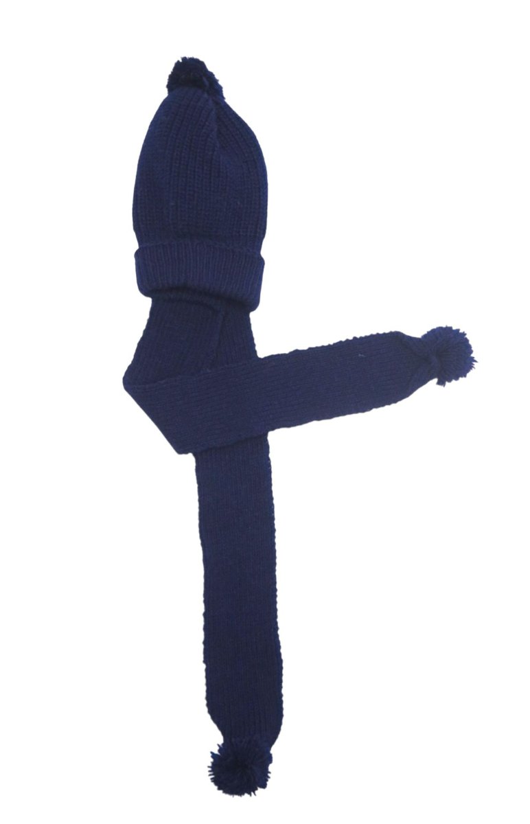 Gorro con bufanda Tejido Punto Ingles con pompones