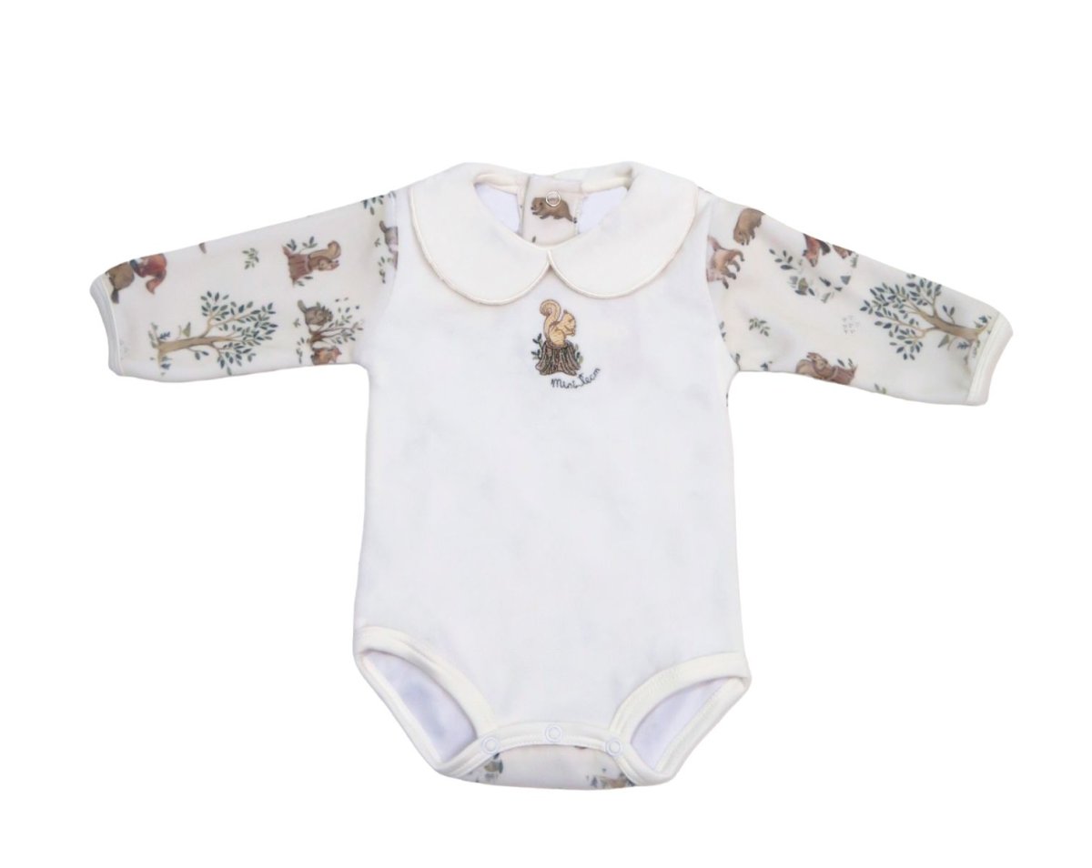 Body Manga Larga Plush Bebe Con Estampa