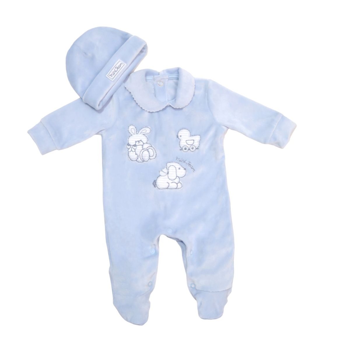 Enterito Y Gorro Plush Borado Bebe