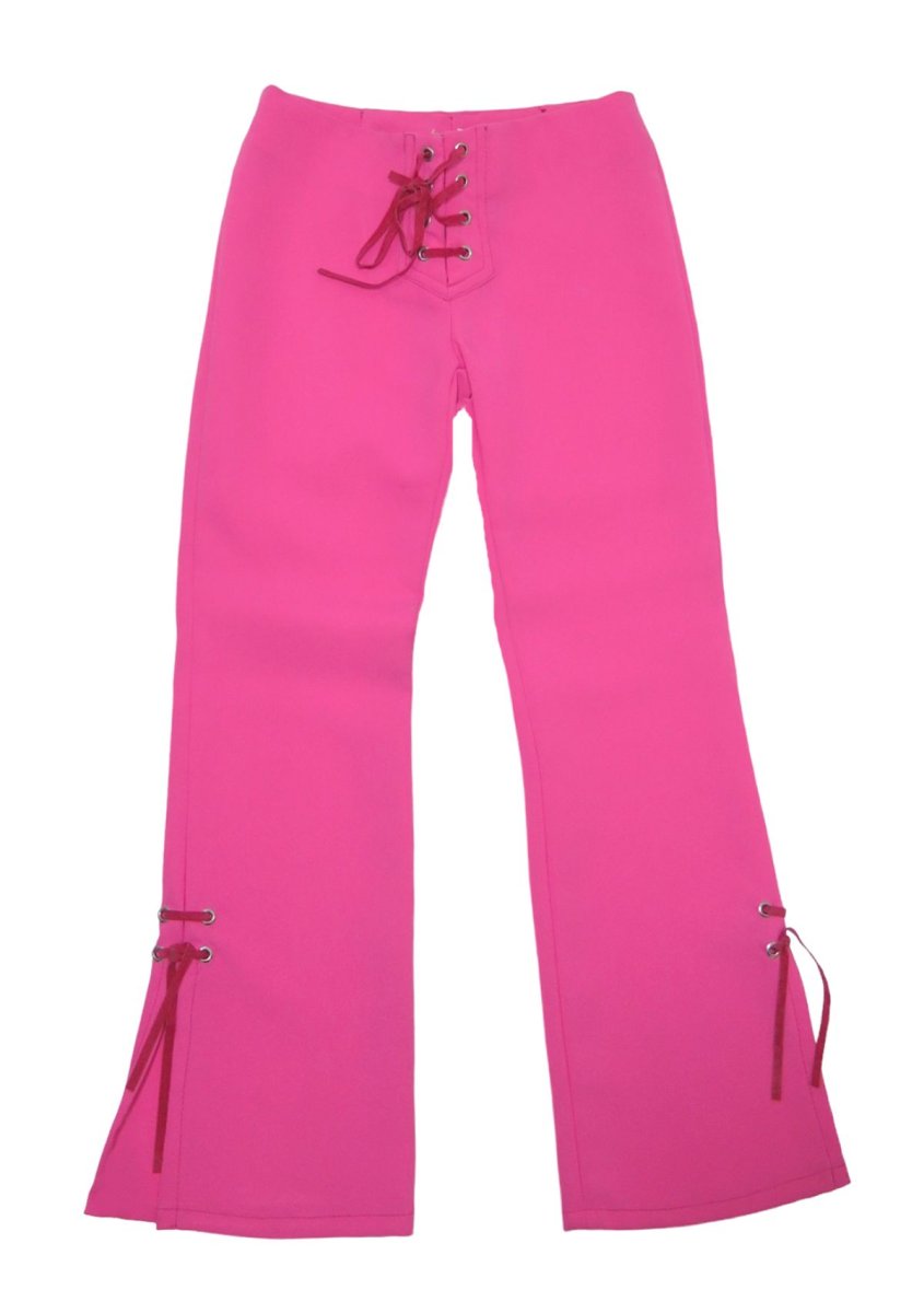 Pantalon de Vestir Nena.  Tropical con Lazos en gamiza