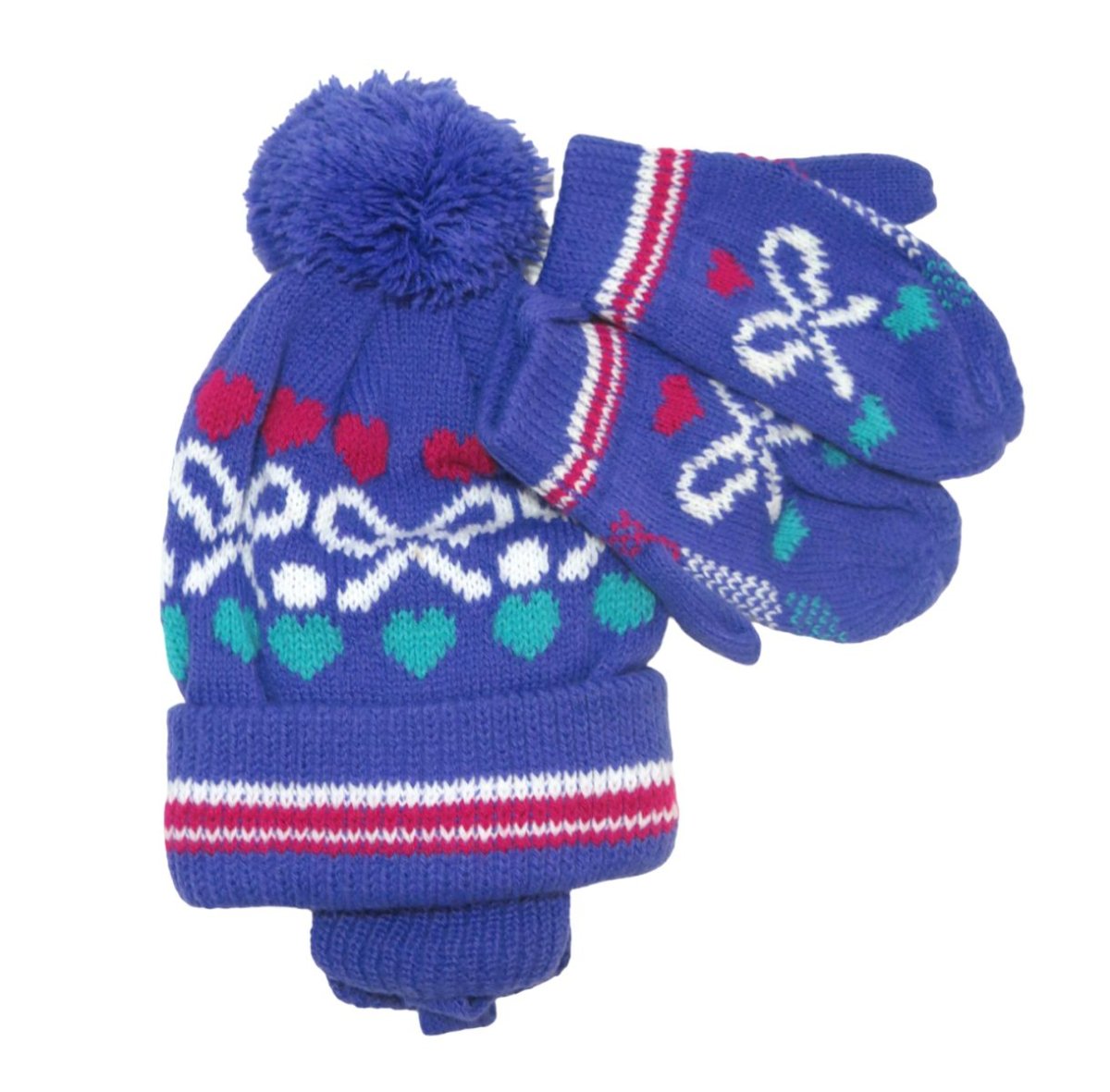 Conjunto de Gorro con Mitones Guantes Tejidos