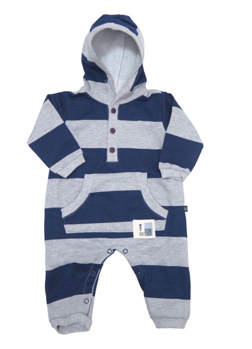 Enterito Frizado Rayado con Capucha